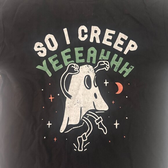 Bella + Canvas Kids So I Creep Yeah TLC 90's Halloween T-Shirt 2T - Picture 3 of 6